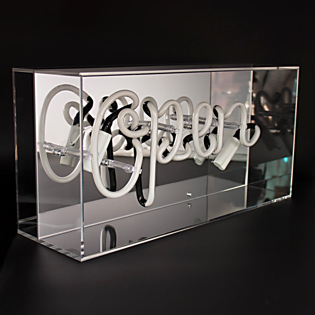 'Open' Acrylic Box Neon Light - Locomocean Ltd