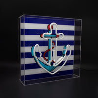 'Anchor' Large Acrylic Box Neon Light with Graphic - Locomocean Ltd