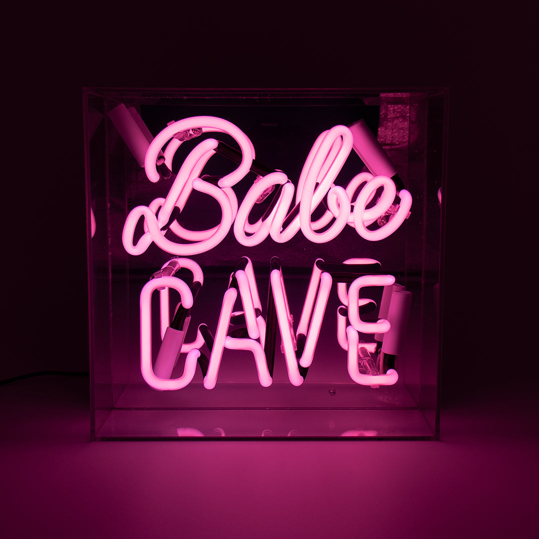 'Babe Cave' Acrylic Box Neon Light - Locomocean Ltd