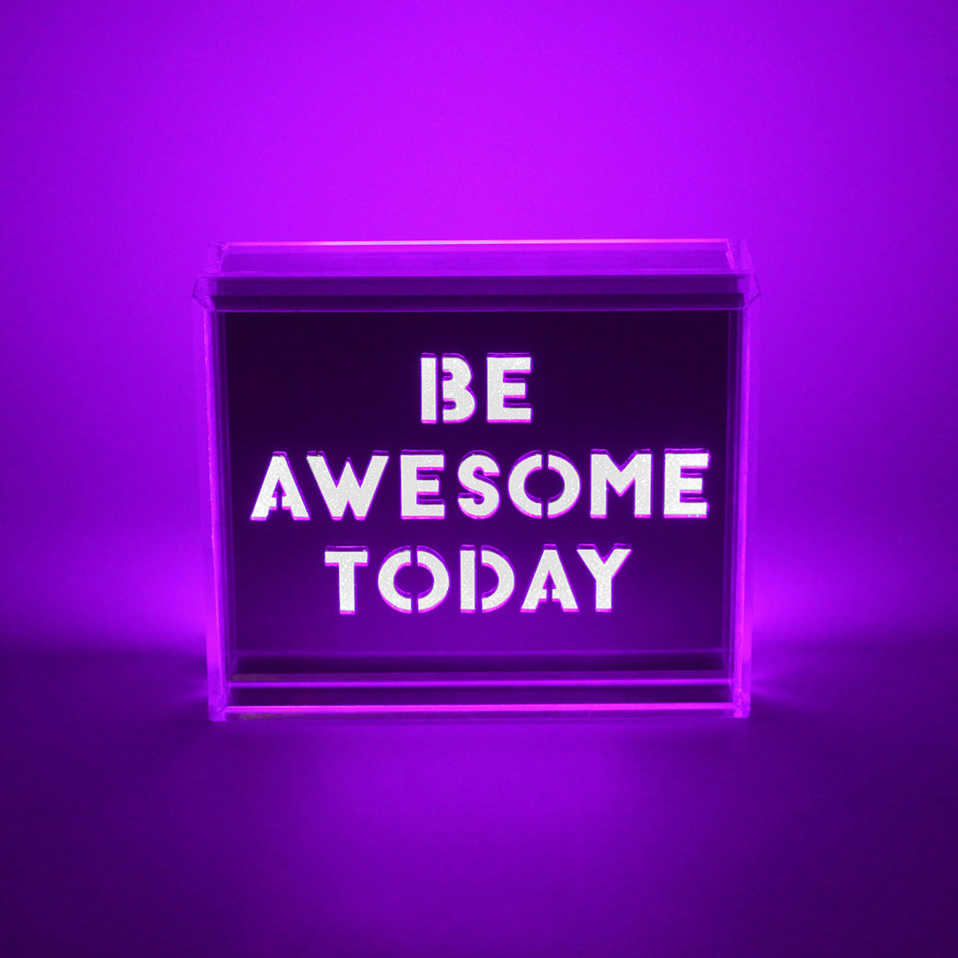 Purple - Mini Acrylic Box LED - Locomocean Ltd