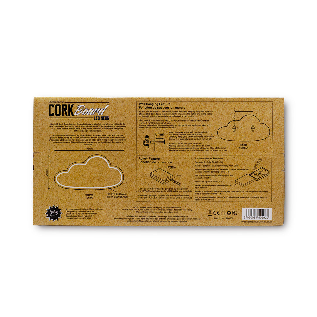 LED Corkboard - Cloud - Locomocean Ltd