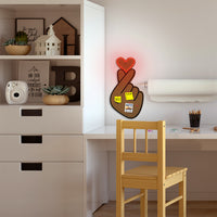 LED Corkboard - Finger Heart - Locomocean Ltd