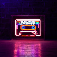 'Cassette' Large Glass Neon Sign - Locomocean Ltd