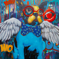 'Dog with Wings' Wall Artwork - LED Neon - Locomocean Ltd