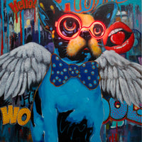 'Dog with Wings' Wall Artwork - LED Neon - Locomocean Ltd