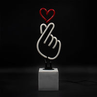 Neon 'Finger Heart' Sign - Locomocean Ltd