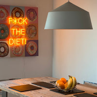 'F the Diet' Wall Artwork - LED Neon - Locomocean Ltd