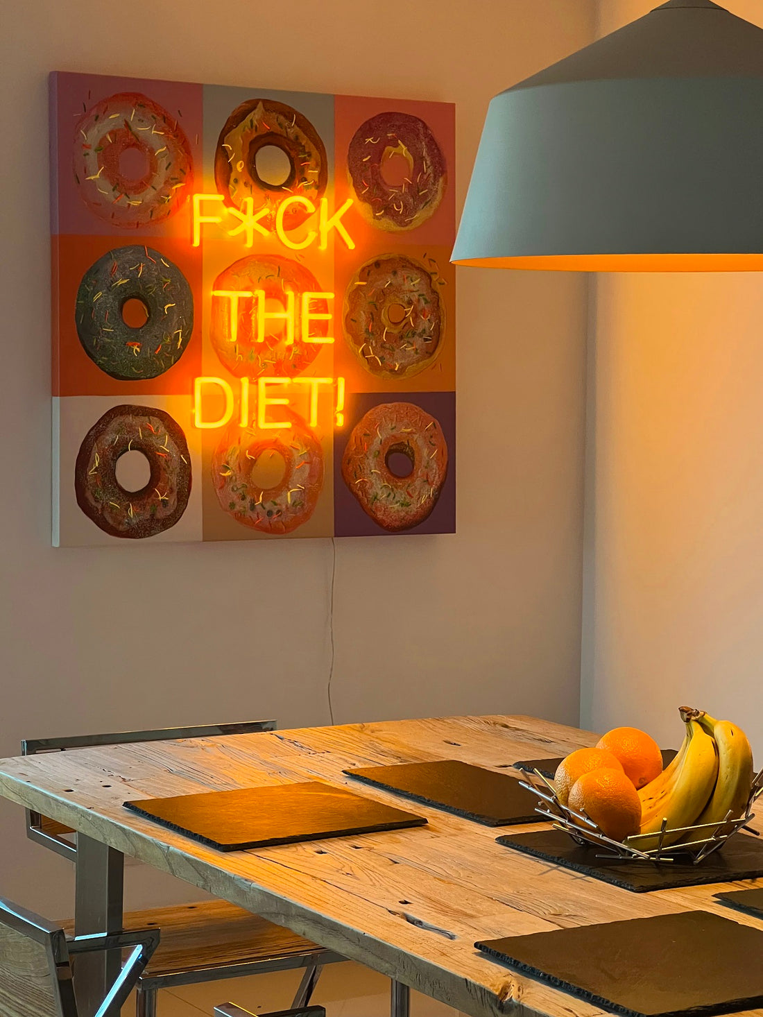 'F the Diet' Wall Artwork - LED Neon - Locomocean Ltd