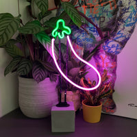 Neon 'Eggplant' Sign - Locomocean Ltd