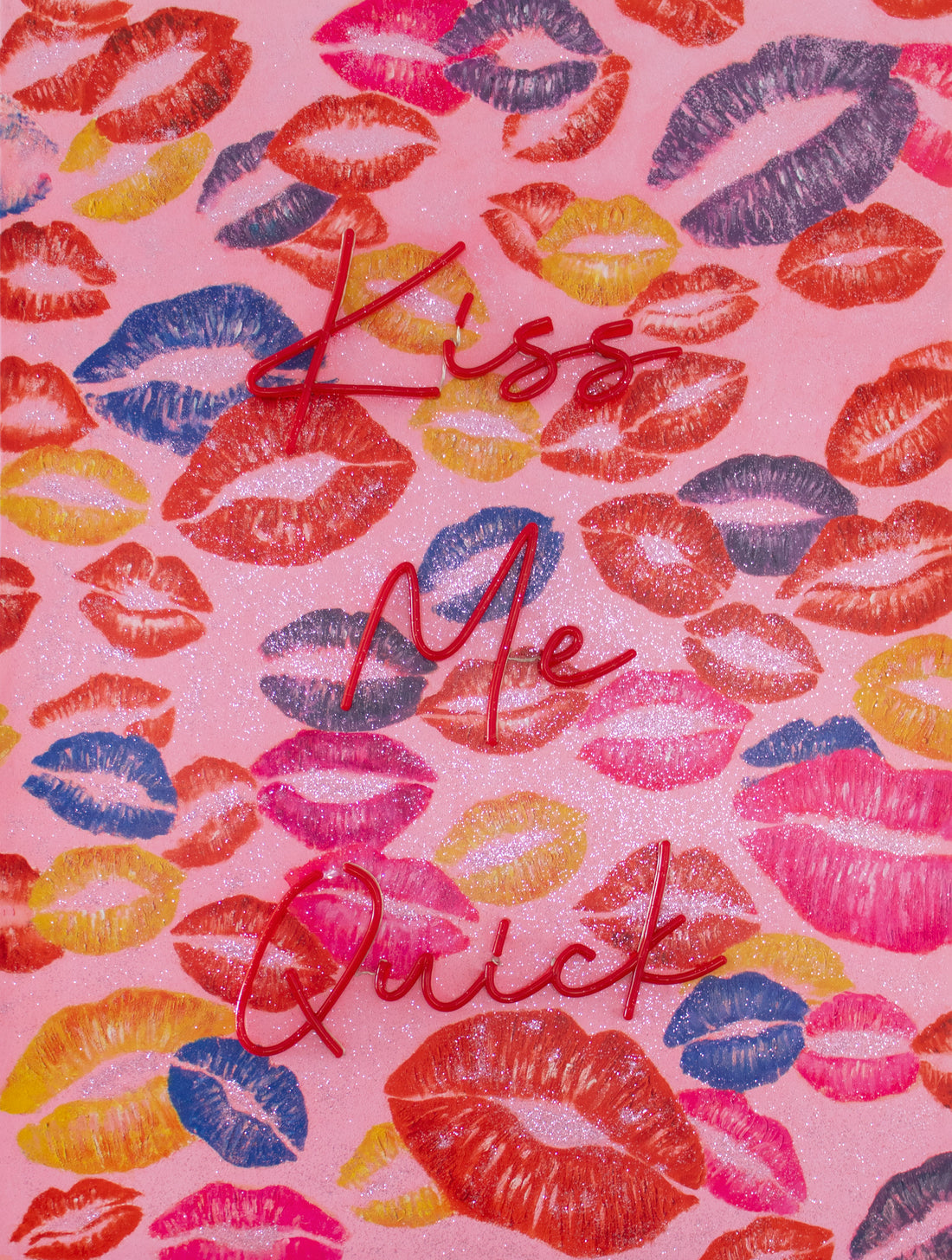 'Kiss Me Quick' Wall Artwork - LED Neon - Locomocean Ltd