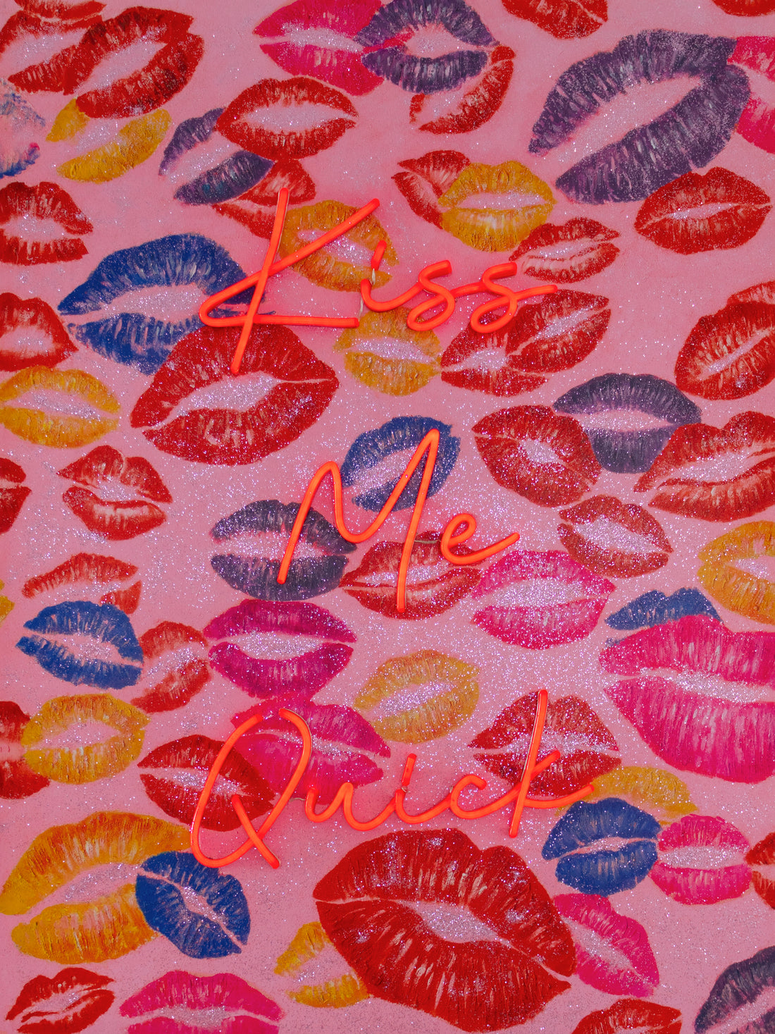 'Kiss Me Quick' Wall Artwork - LED Neon - Locomocean Ltd