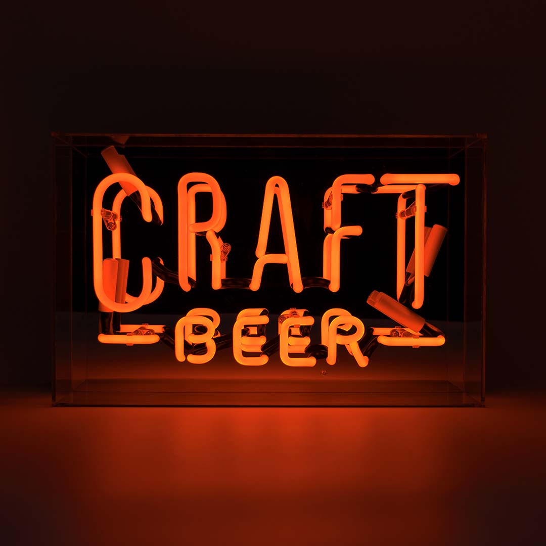 'Craft Beer' Large Glass Neon Sign - Locomocean Ltd