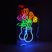 'Vase of Tulips' Glass Neon Sign - Locomocean Ltd