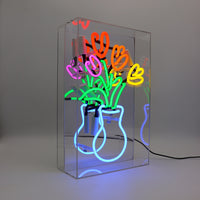 'Vase of Tulips' Glass Neon Sign - Locomocean Ltd