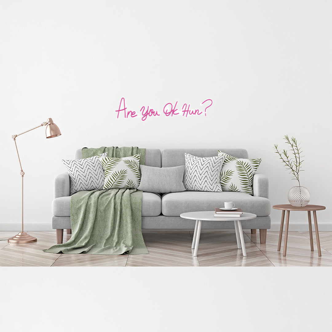'Are you OK Hun?' Pink Neon LED Wall Mountable Sign - Locomocean Ltd