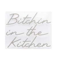 'Bitchin in the Kitchen' Orange Neon LED Wall Mounted Sign - Locomocean Ltd