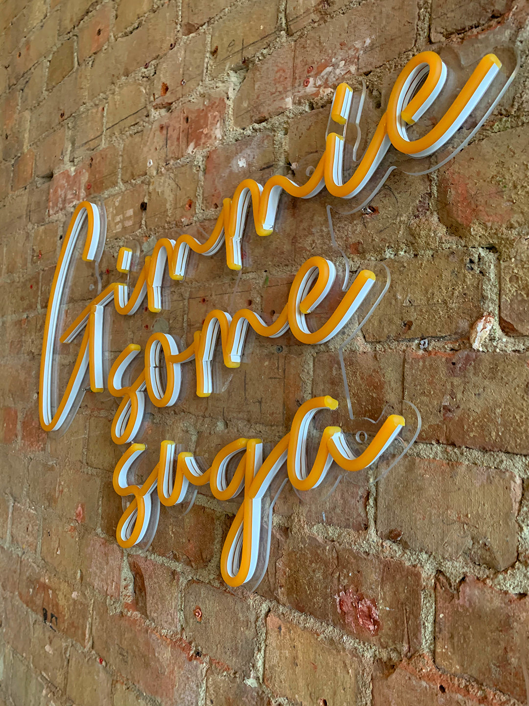 'Gimme Some Suga' Orange Neon LED Wall Mountable Sign - Locomocean Ltd