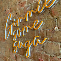 'Gimme Some Suga' Orange Neon LED Wall Mountable Sign - Locomocean Ltd