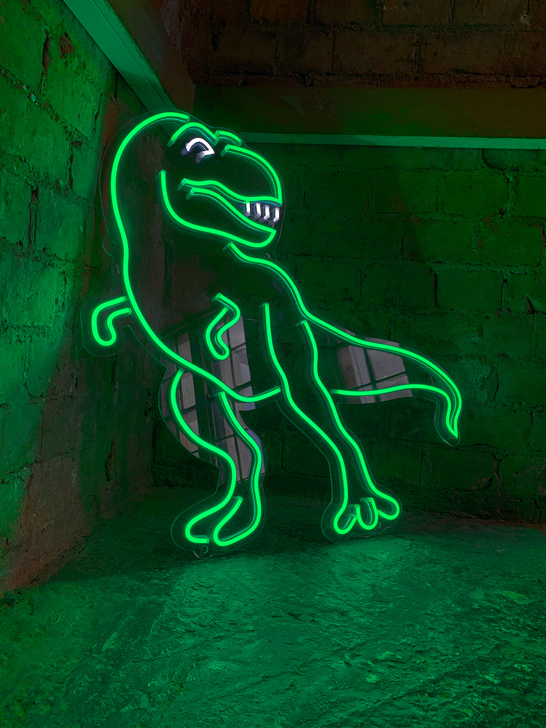 'Dinosaur' Green Neon LED Wall Mounted Sign - Locomocean Ltd