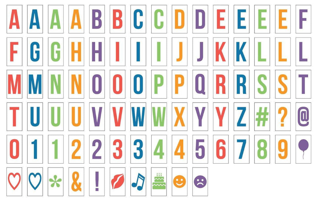 Coloured Extra Letter Pack - Locomocean Ltd