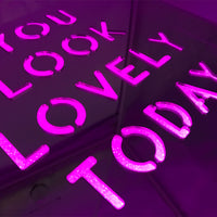 Pink 'You Look Lovely Today' Large Square Acrylic Box LED - Locomocean Ltd