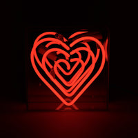 'Heart' Mini Acrylic Box Neon Light - Locomocean Ltd
