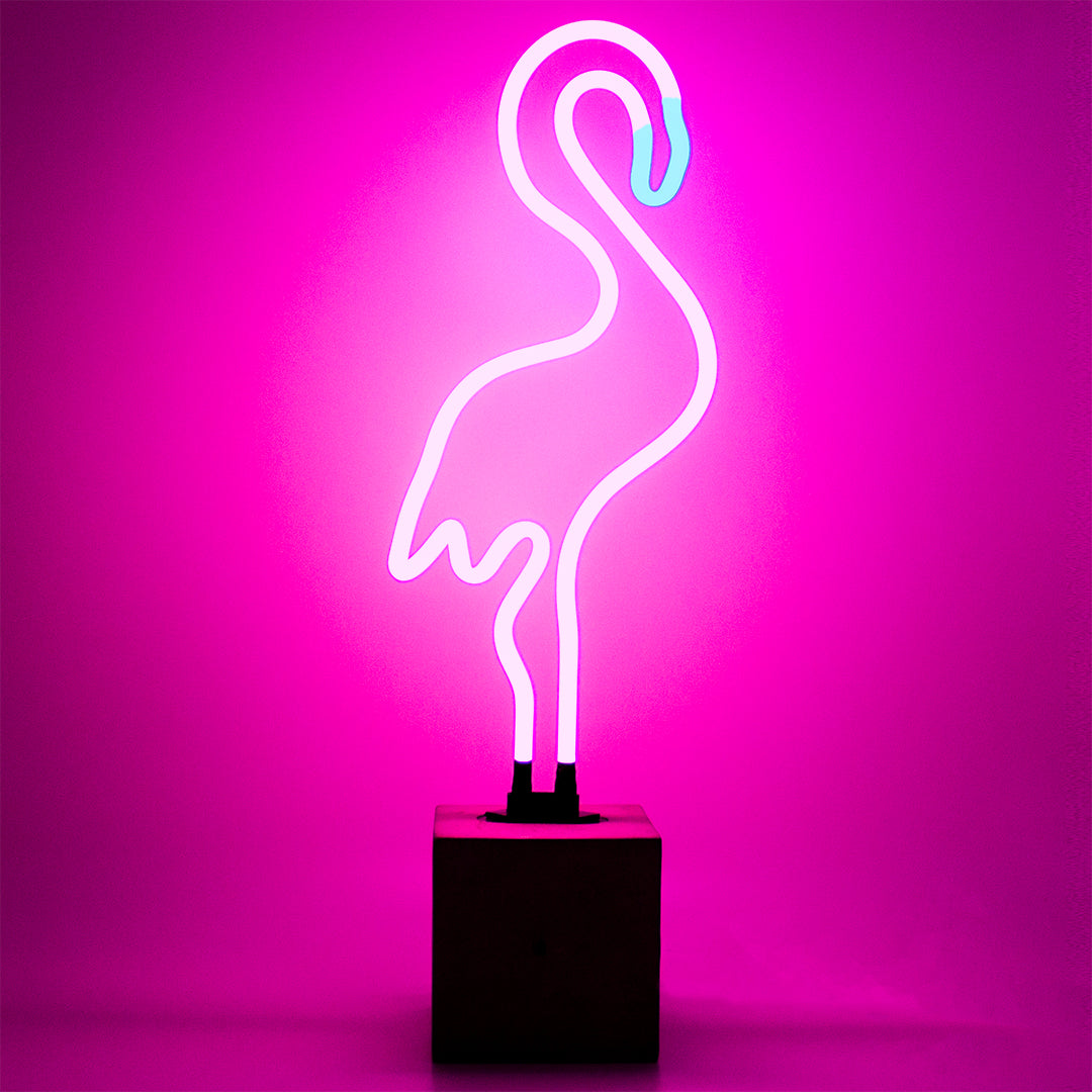 Flamingo neon store light