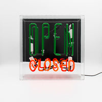 'Open / Closed' Large Glass Neon Sign - Coming Soon - Locomocean Ltd