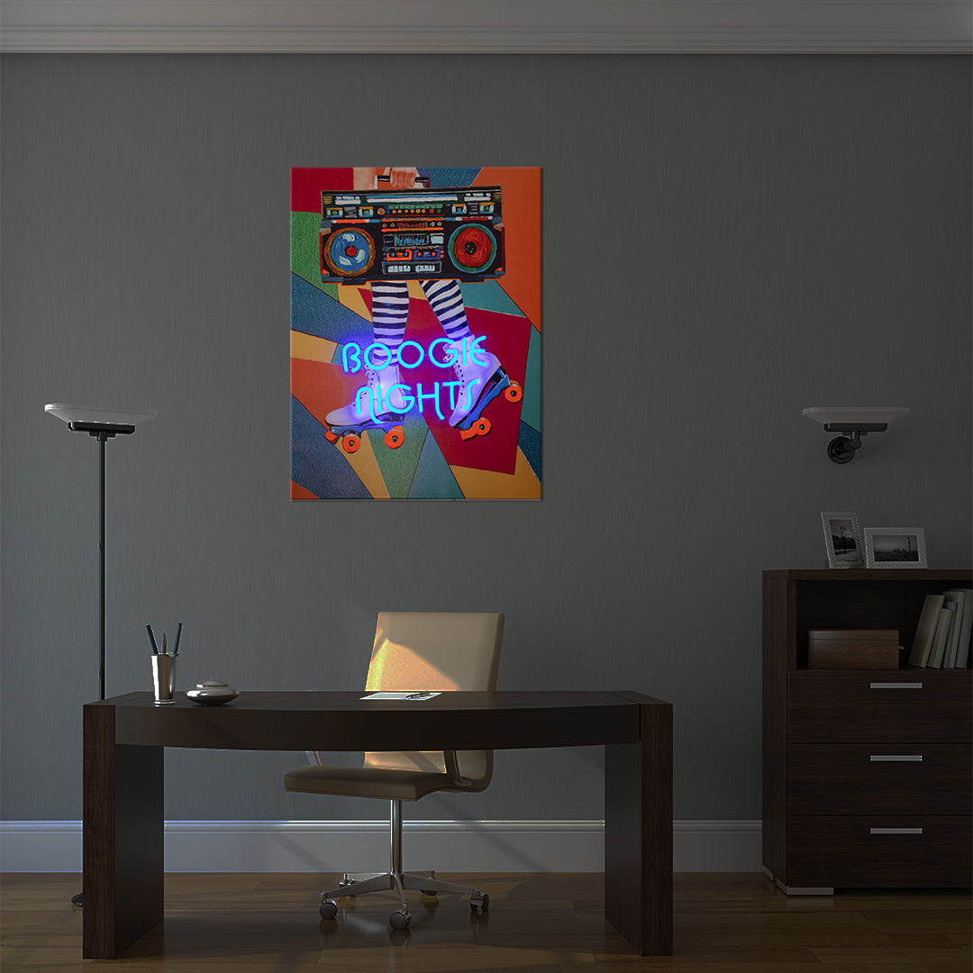 'Boogie Nights' Wall Artwork - LED Neon - Locomocean Ltd