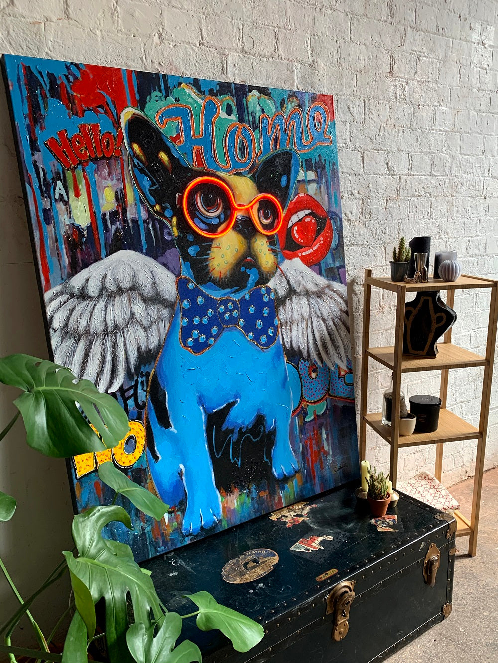 'Dog with Wings' Wall Artwork - LED Neon - Locomocean Ltd