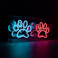 'Paw' Mini Glass Neon Sign - Locomocean Ltd