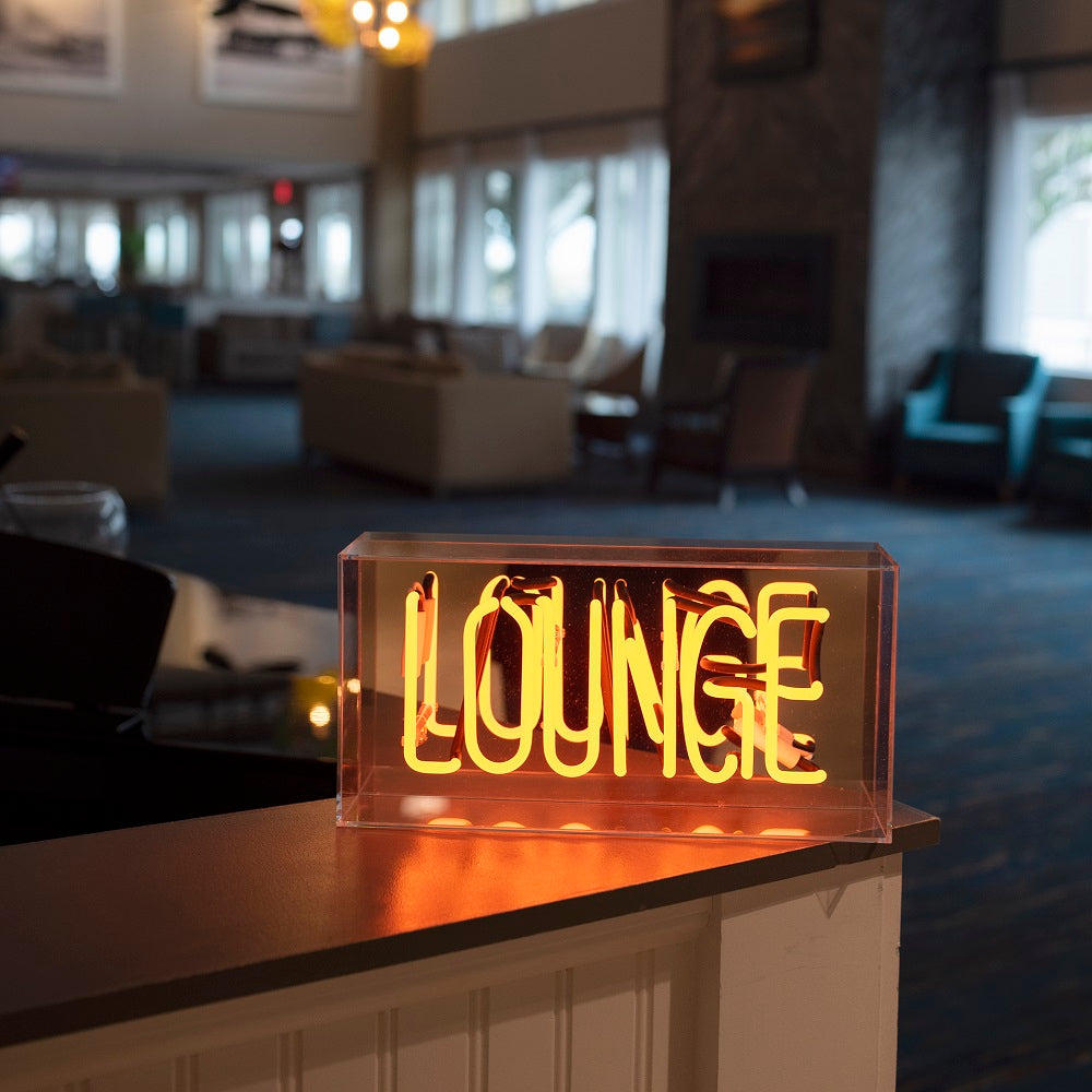 'Lounge' Glass Neon Sign - Locomocean Ltd