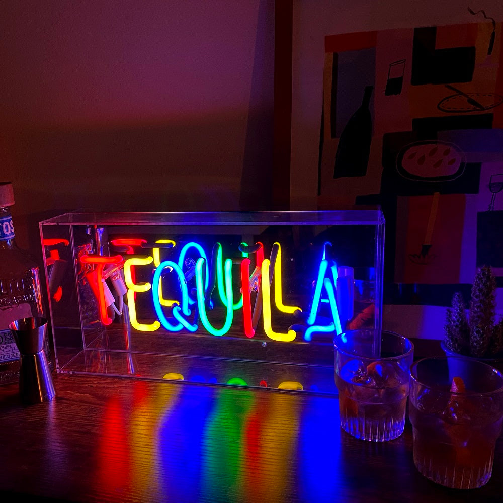 'Tequila' Acrylic Box Neon Light - Locomocean Ltd