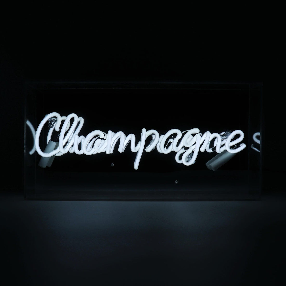 'Champagne' Glass Neon Sign - White - Locomocean Ltd