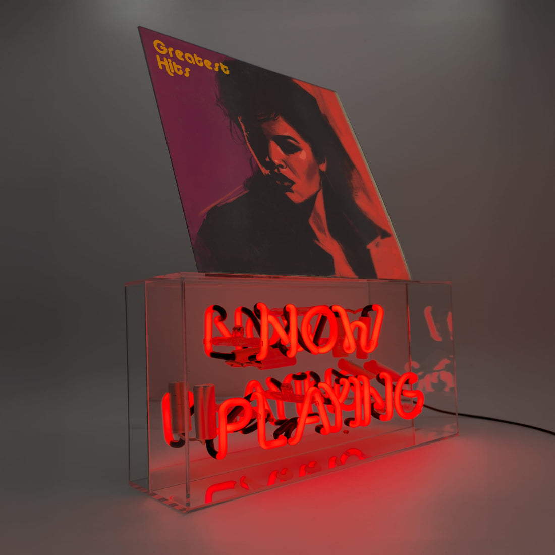 'Now Playing' Glass Neon Box Sign - Locomocean Ltd