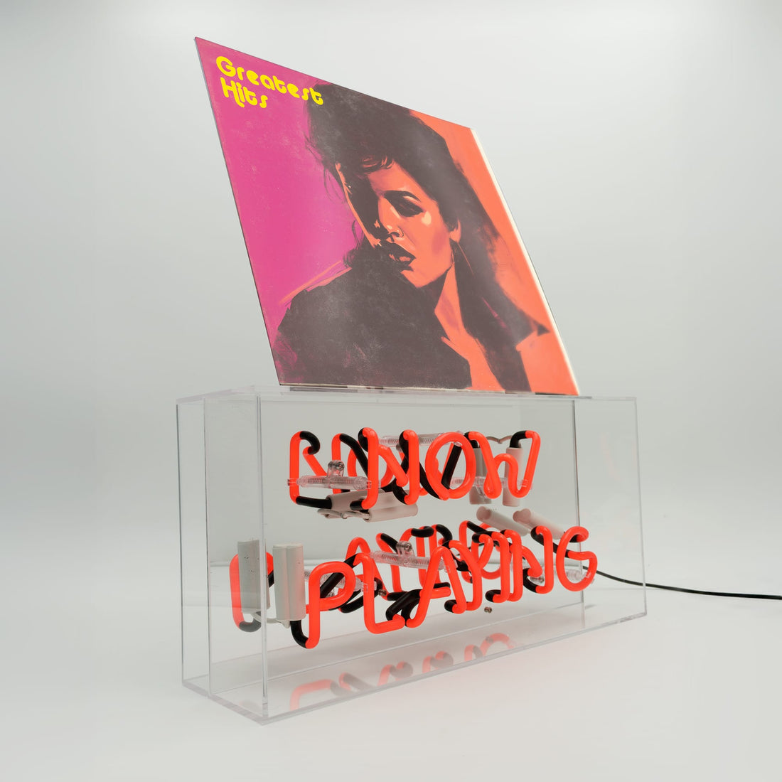 'Now Playing' Glass Neon Box Sign - Locomocean Ltd