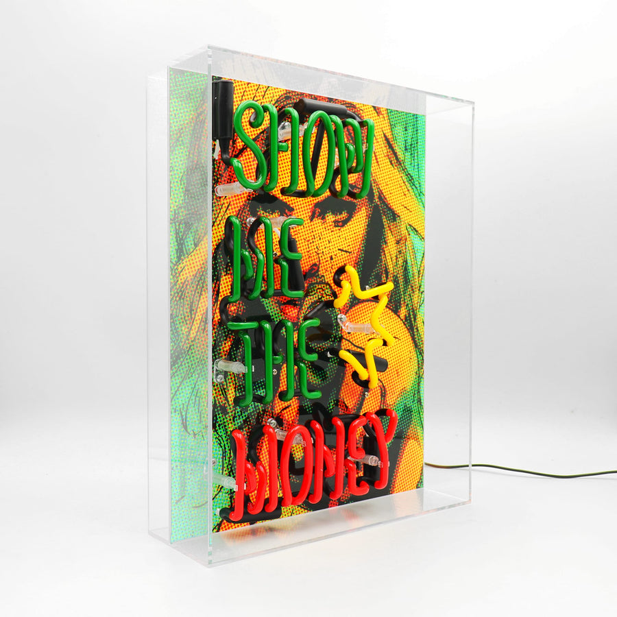 'Show me the Money' Glass Neon Box Sign - Locomocean Ltd