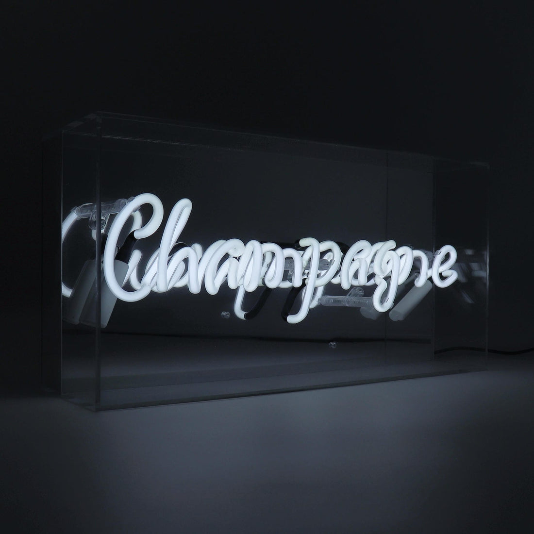 'Champagne' Glass Neon Sign - White - Locomocean Ltd