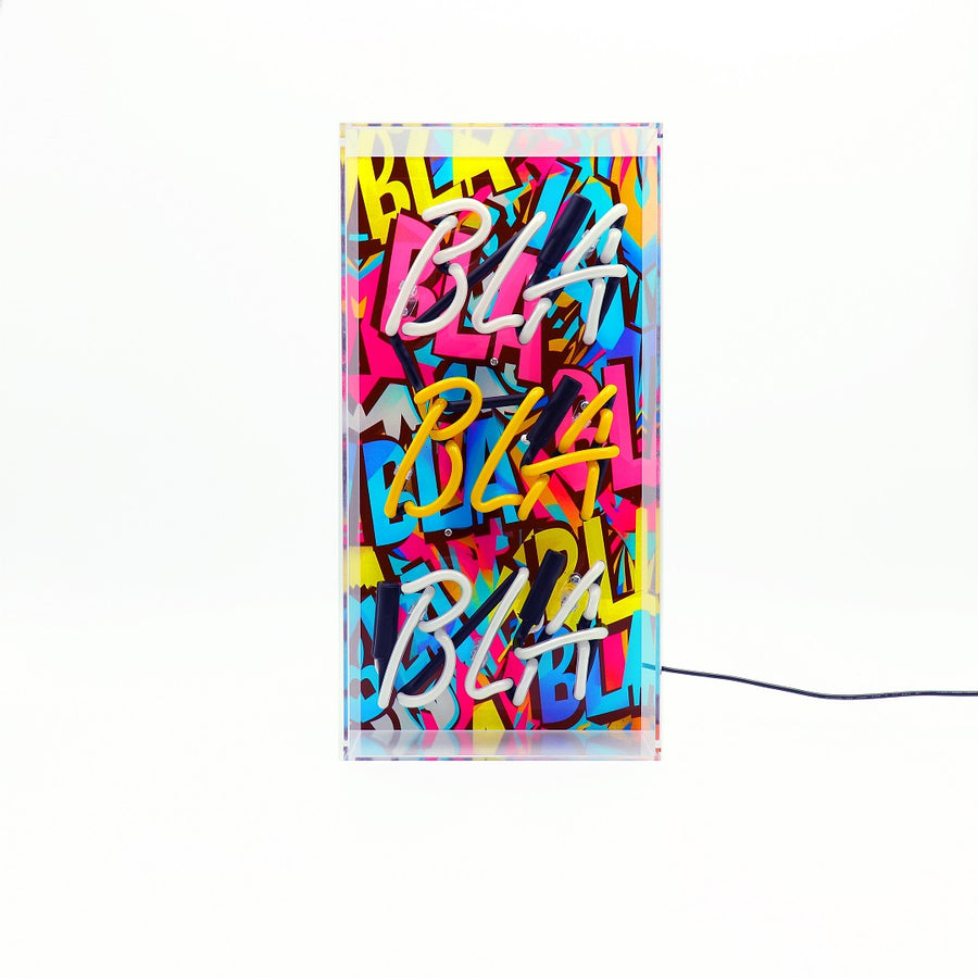 'Bla Bla Bla' Glass Neon Sign