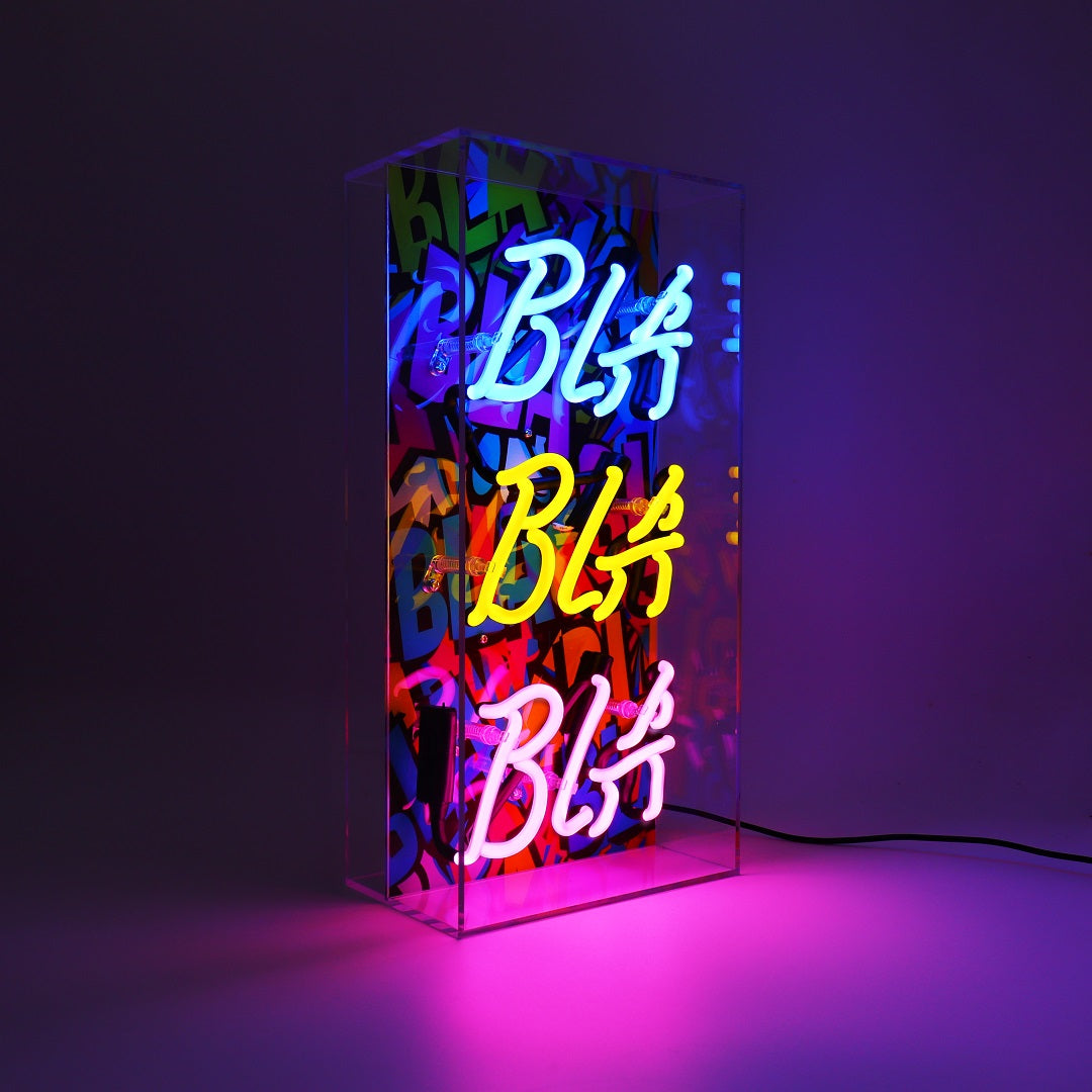 'Bla Bla Bla' Glass Neon Sign