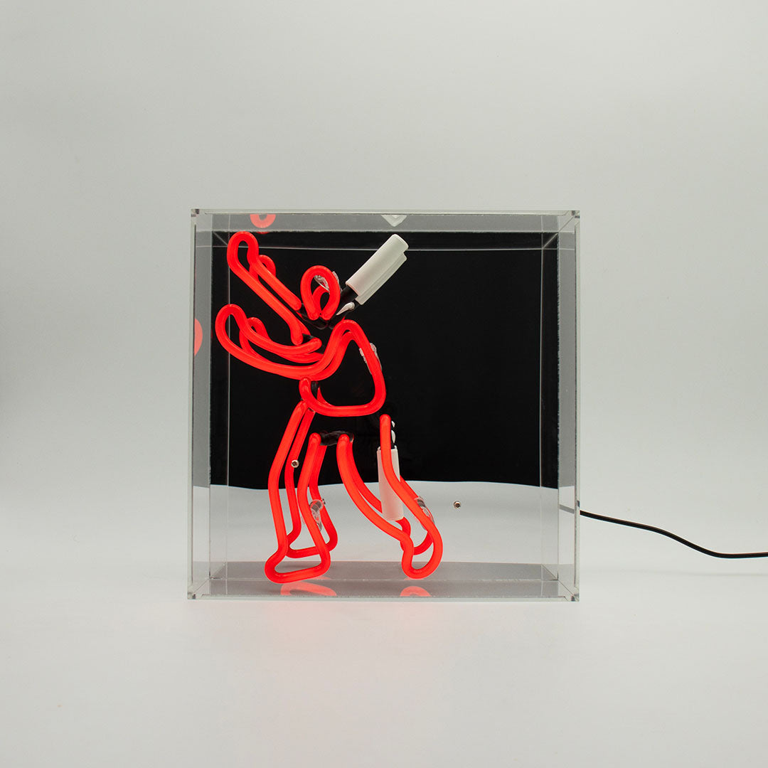 'Bookcase Man' Neon Box Sign - Locomocean Ltd