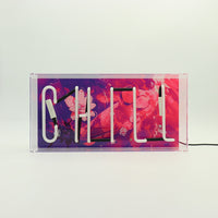 'Chill' Glass Neon Sign