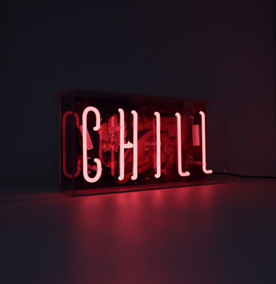 'Chill' Glass Neon Sign