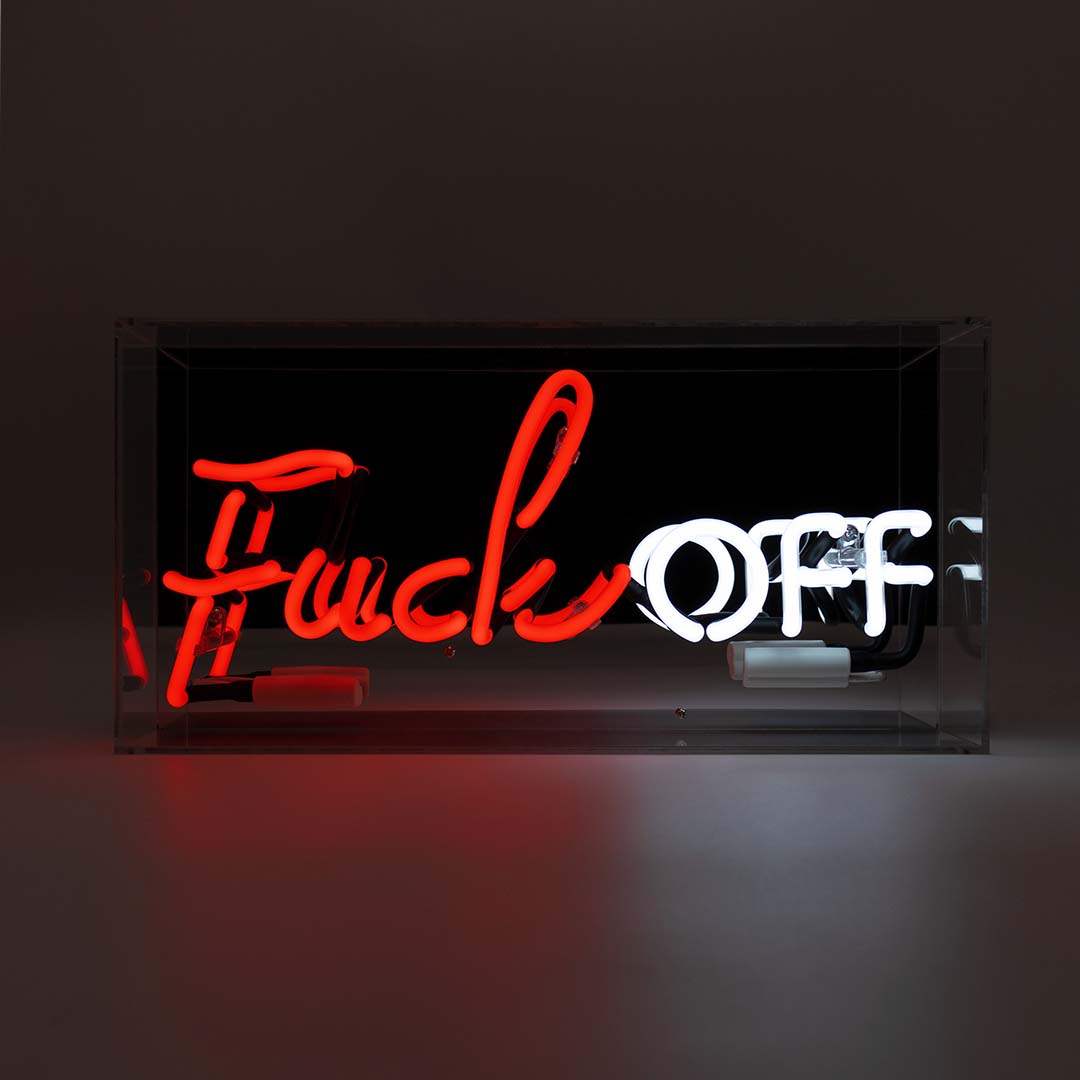 'Fuck Off' Glass Neon Sign - Locomocean Ltd