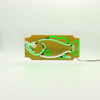 'Trophy Fish' Glass Neon Sign - Locomocean Ltd