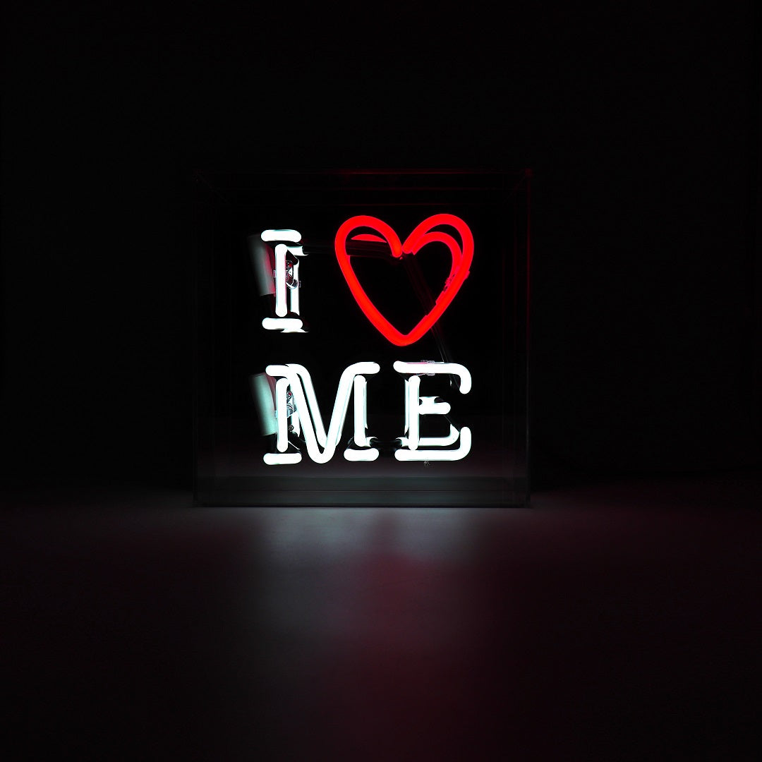 'I Love Me' Glass Neon Sign