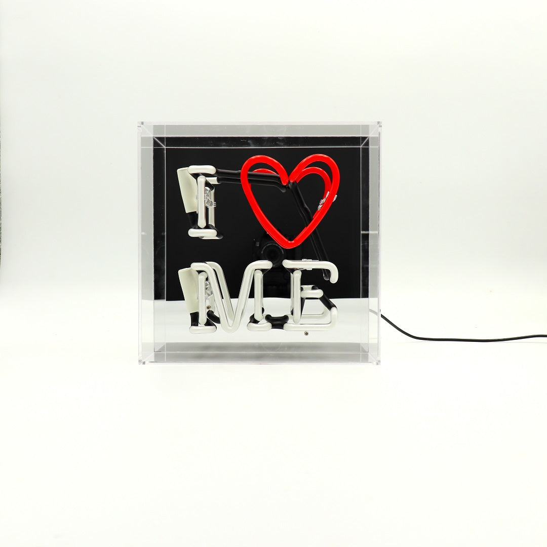 'I Love Me' Glass Neon Sign