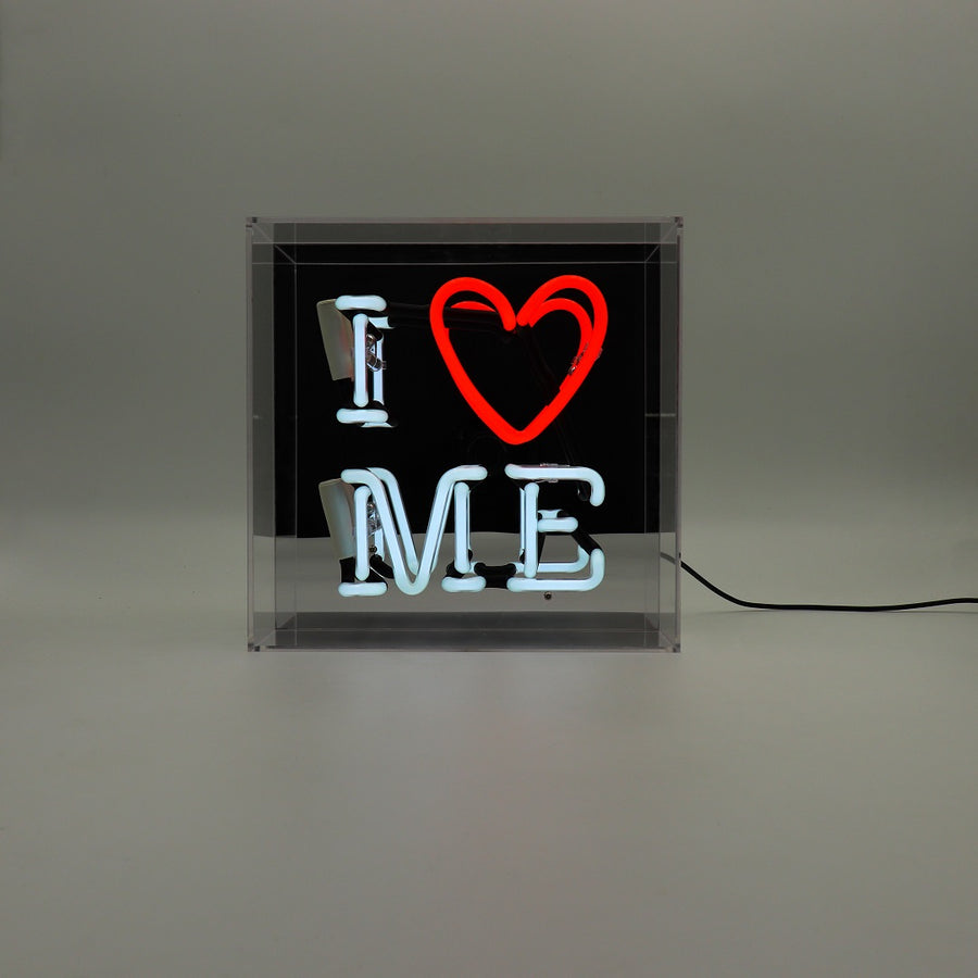 'I Love Me' Glass Neon Sign