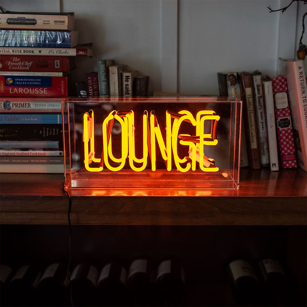 'Lounge' Glass Neon Sign - Locomocean Ltd