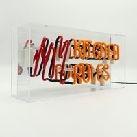 My Kitchen My Rules: Acrylic Box Glass Neon